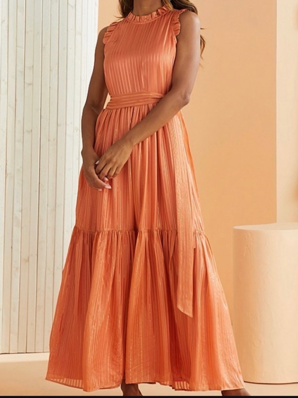 Marie Oliver Alice Maxi Dress Size XS Orange
